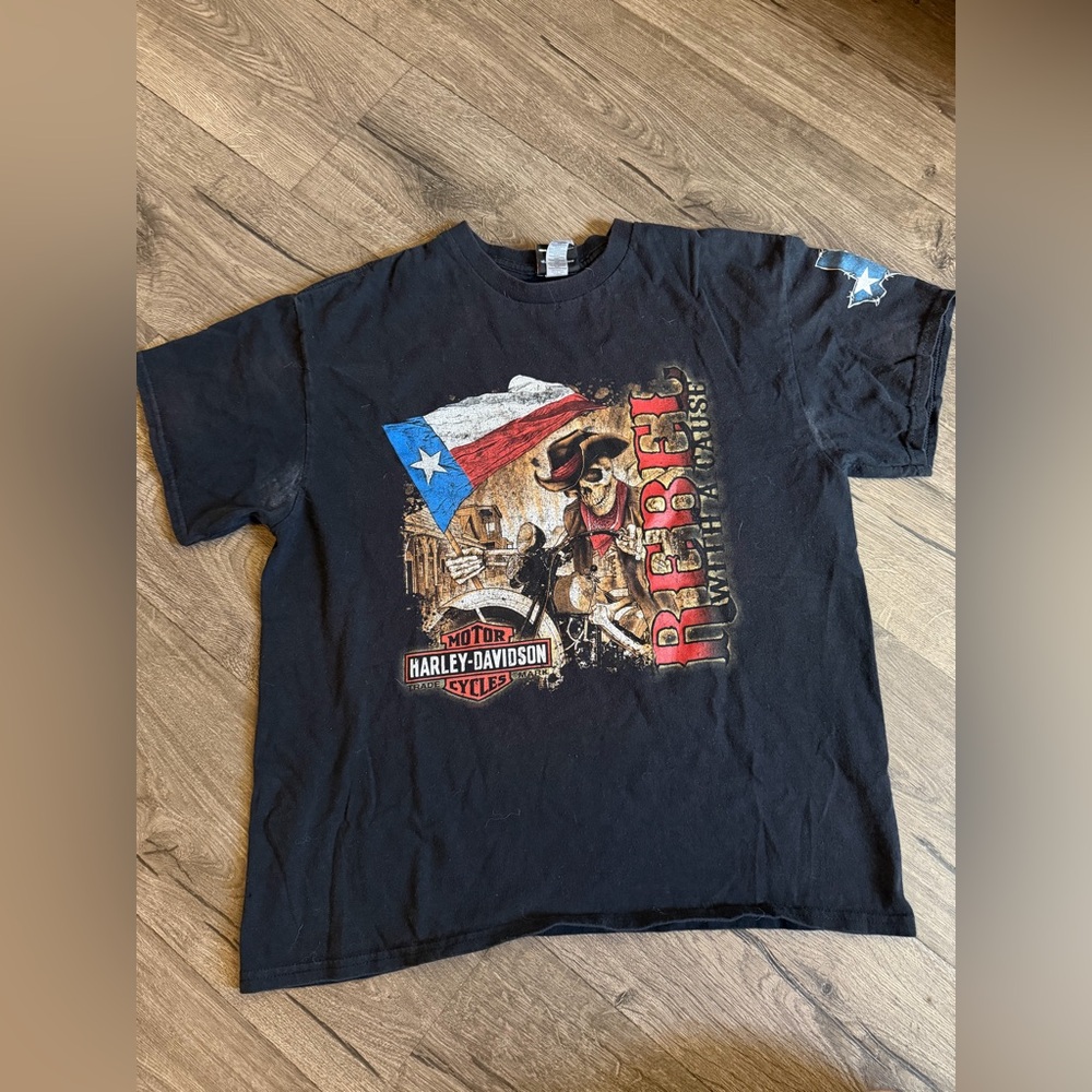 Harley-Davidson Men's Large T Shirt Rebel With A Cause San Antonio Texas